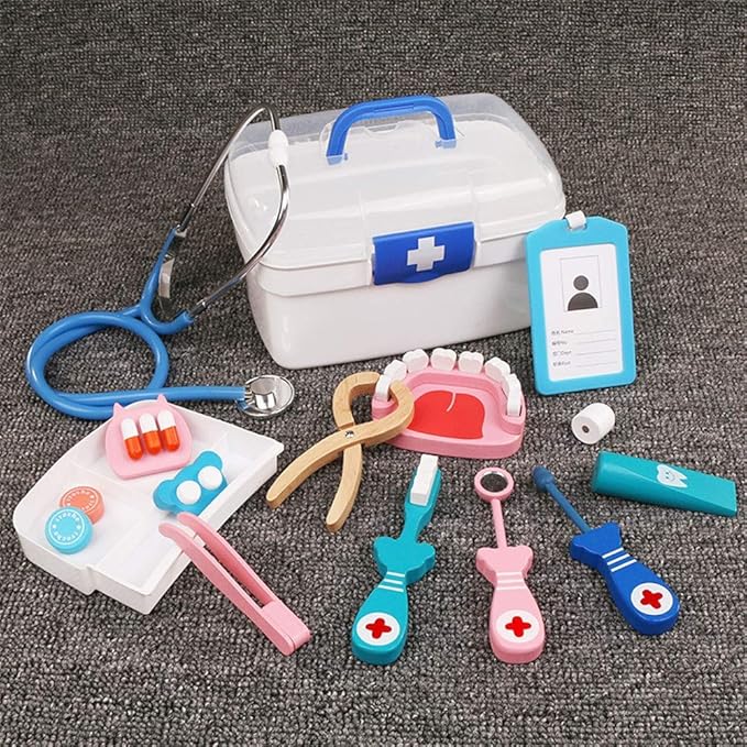 Kit De Médicos Para Niños Niños Doctor Kit De 13 Piezas Niños De Madera