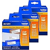 Brother Genuine DK-1201 Die-Cut Standard Address Labels, 400 Labels per Roll, 3 Rolls – for Use with All QL Label Printers,BN