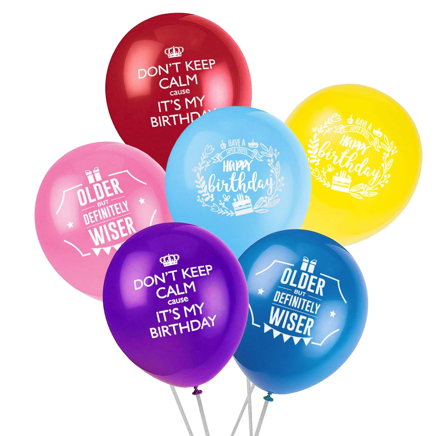 ON Sales! Happy Birthday Party Balloon 60pcs, 12 Inches, Thick, and High Quality