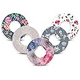 ExpressionMed - Adhesive Patch for Libre 2 and Lingo (5-Pack) - Made in The USA, Waterproof, Split Backing, CGM Tape (Frosty Floral Variety Pack)