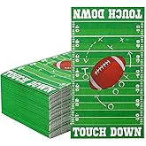 Football Napkins, Superbowl Party Decorations, 50 PCS Football Paper Napkins Disposable, Green Touch Down Decorative Guest Hand Towels for Bathroom for Football Tailgate Sports Party Decorations