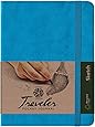 Pentalic Traveler Pocket Journal Sketch, 8" x 6", Bright Blue