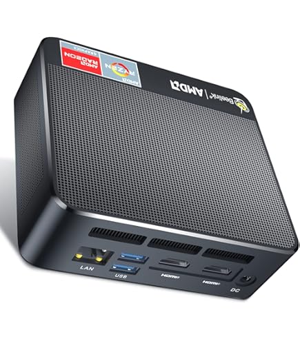 Beelink Ryzen 7 7735HS Mini PC para jogos SER6 MAX, Mini