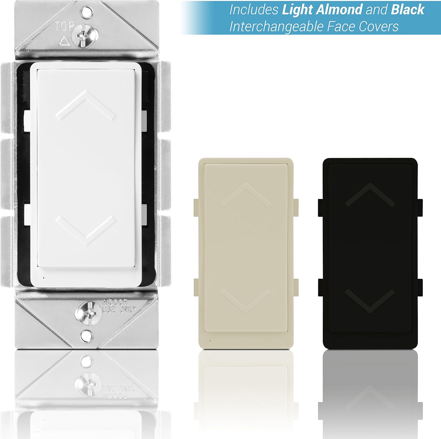 Enerwave ZB500D ZigBee Dimmer, Smart Dimmer Switch, In-Wall ZigBee Dimmer Switch, Dimmer Switch for LED and CFL, Interchangeable Face Covers: Home Improvement