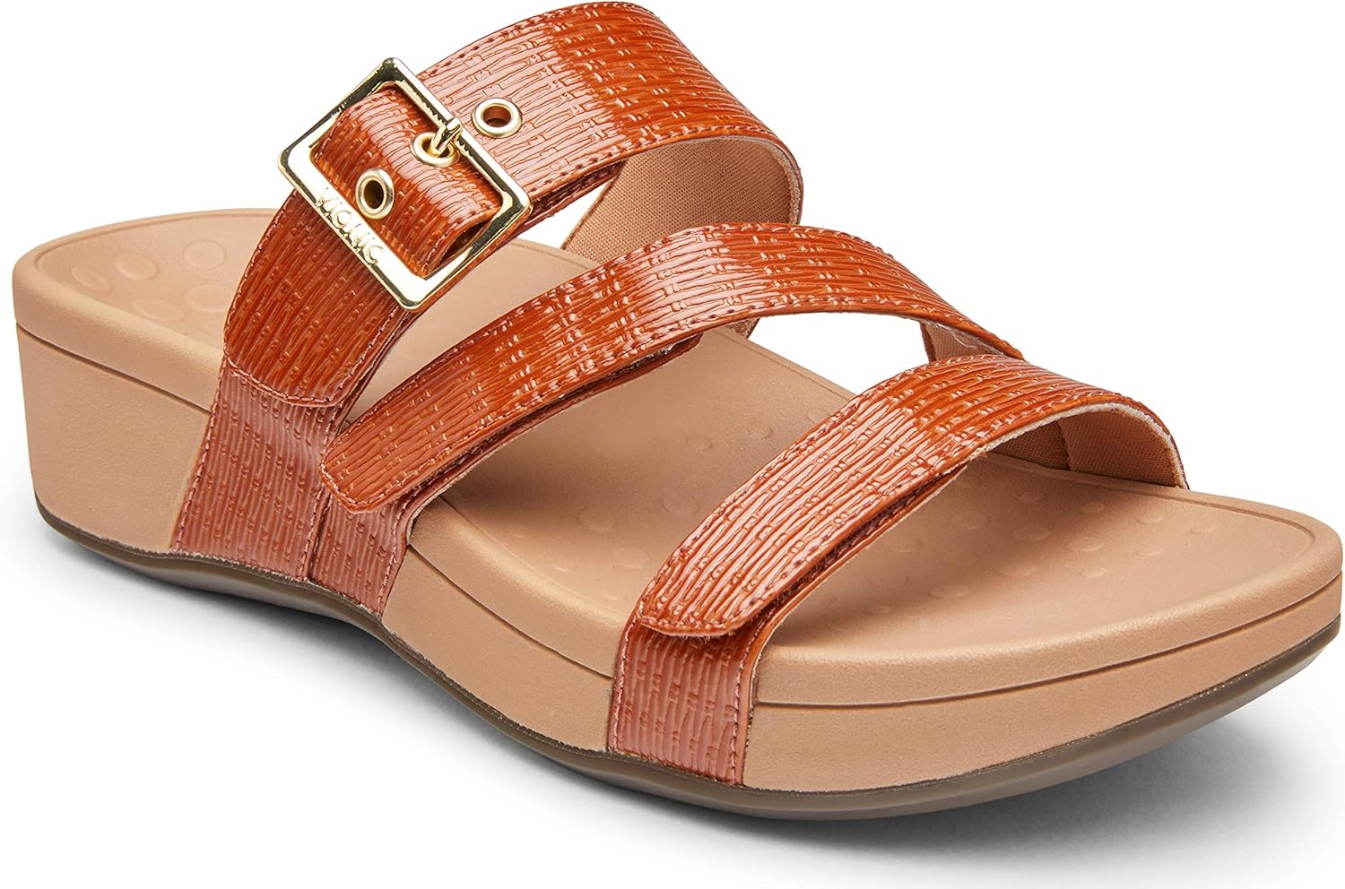 Vionic Women's Pacific Rio Platform Sandal Ladies Adjustable Slide Sandal with Concealed