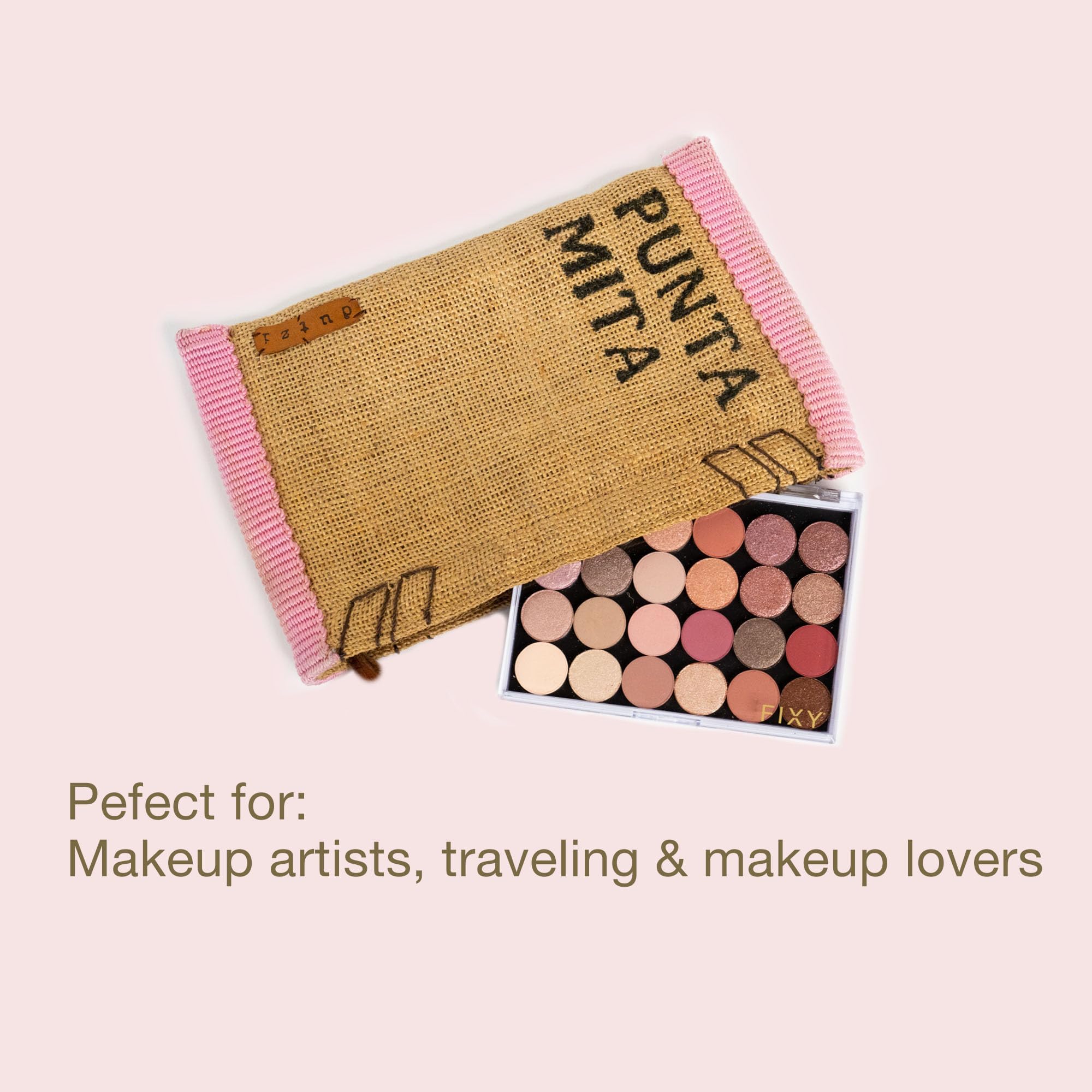 FIXY Empty Magnetic Makeup Palette with Clear Top, Small Palette- Organize, Depot & Declutter Makeup - Customize Your Palette - Travel and Eyeshadow Organizer - 5.7
