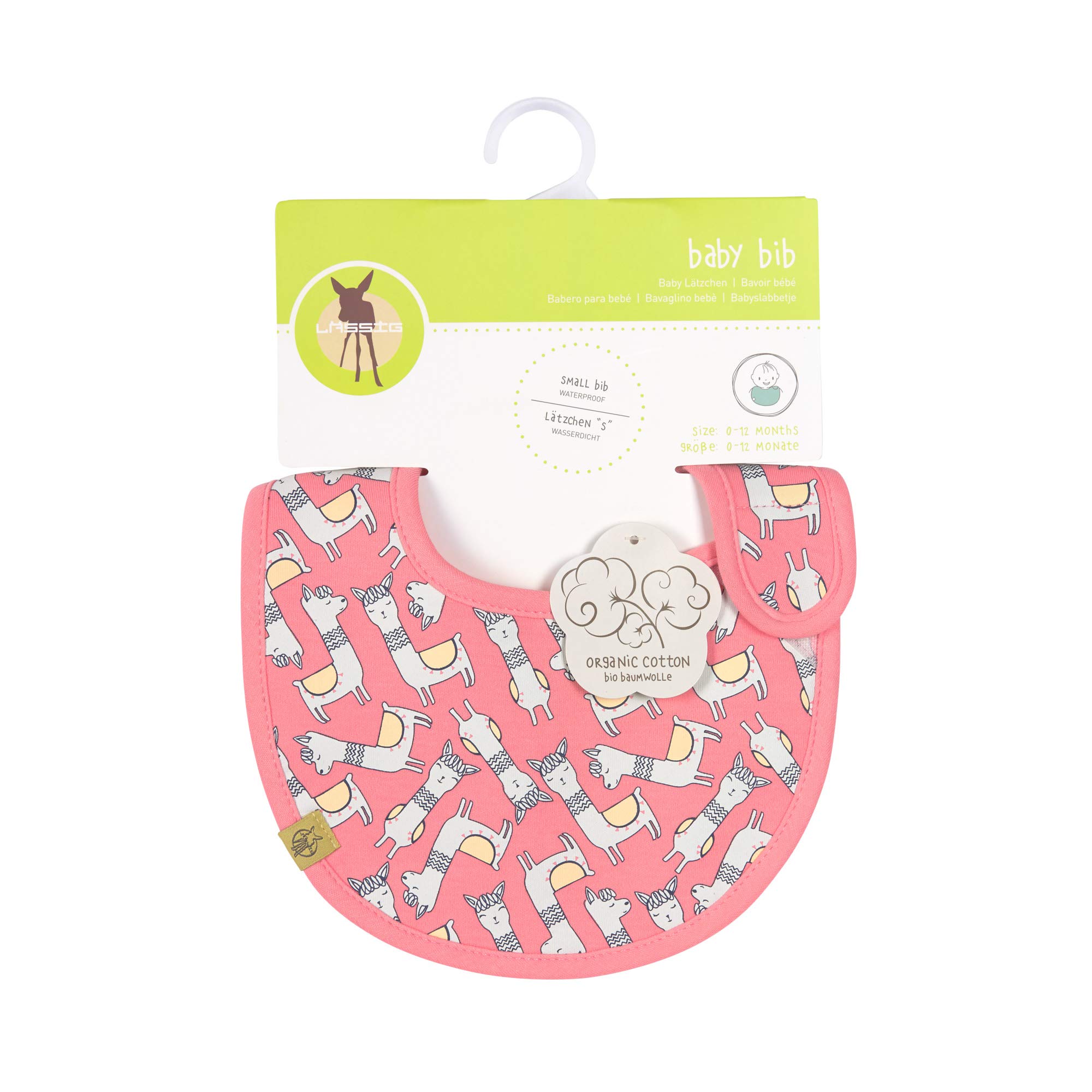 Lässig (LSSB5) Small Bib Glama Lama Coral