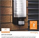 National Lighting Motion Outdoor Lights PIR Wall Bulkhead Black IP44 E27 view 4