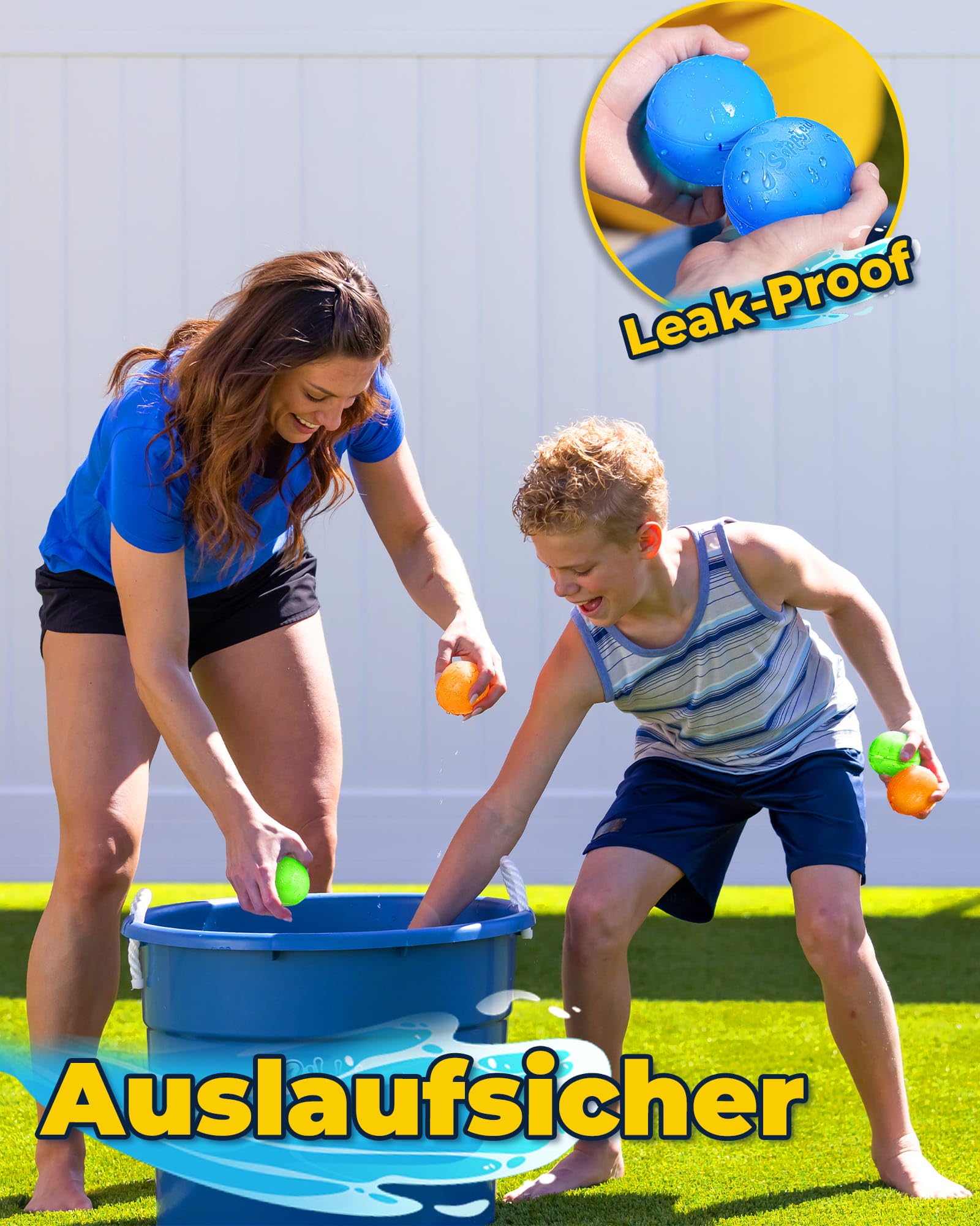 Wasserbomben Wiederverwendbar Selbstschließend: 15 Stück Wiederverwendbare Wasserballons Magnetisch - Outdoor Sommer Spielzeug ab 3-12 Jahre Mädchen Junge, Ostern Geschenke für Kinder ab 3 Jahre 5