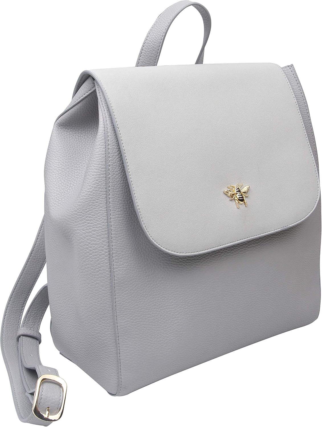 Ladies Backpack with Gold bee Embelishment by Alice Wheeler (Grey)