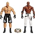 Mattel WWE Championship Showdown 2-Pack Action Figures & Accessory, Series #16 Brock Lesnar vs Bobby Lashley Collectible Set, 6-inch