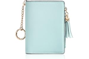 Gostwo Small Wallets for Women, Stylish Womens Wallet with ID Window, Zippered Coin Pocket and Tassel. Cute RFID Wallet for Women, ideal for Teen Girls, Commuters, and Women for Daily Use