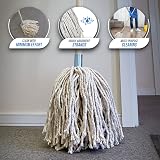Newman Cole Industrial Mop Wooden Handle Large Pure Yarn Cotton Head 120cm view 5
