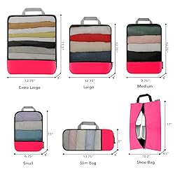 BAGAIL 4 Set/6 Set/8 Set Compression Packing Cubes