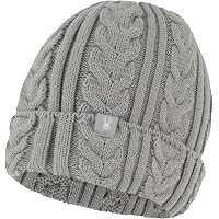 Nwt North Face Cable Minna Beanie Chunky Knit Hat Fleece Lining Gray One Size The north face cable minna beanie + FREE SHIPPING | Zappos main image 3