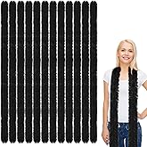 Xtinmee 12 Pcs Feather Boas Artificial Fluffy Boas for Party Bulk Color Feather Scarf for Women Christmas Tea Party