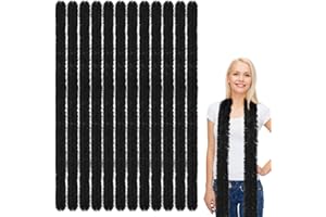 Xtinmee 12 Pcs Feather Boas Artificial Fluffy Boas for Party Bulk Color Feather Scarf for Women Christmas Tea Party