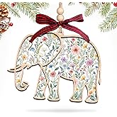 HEXMOZ Friendship Elephant Christmas Ornament 2025 - Best Friend Ornaments for Women 2025 - Elephant Ornament for Sisterhood, Bestie, BFF, Big Sister - Acrylic Funny Friendship Decoration