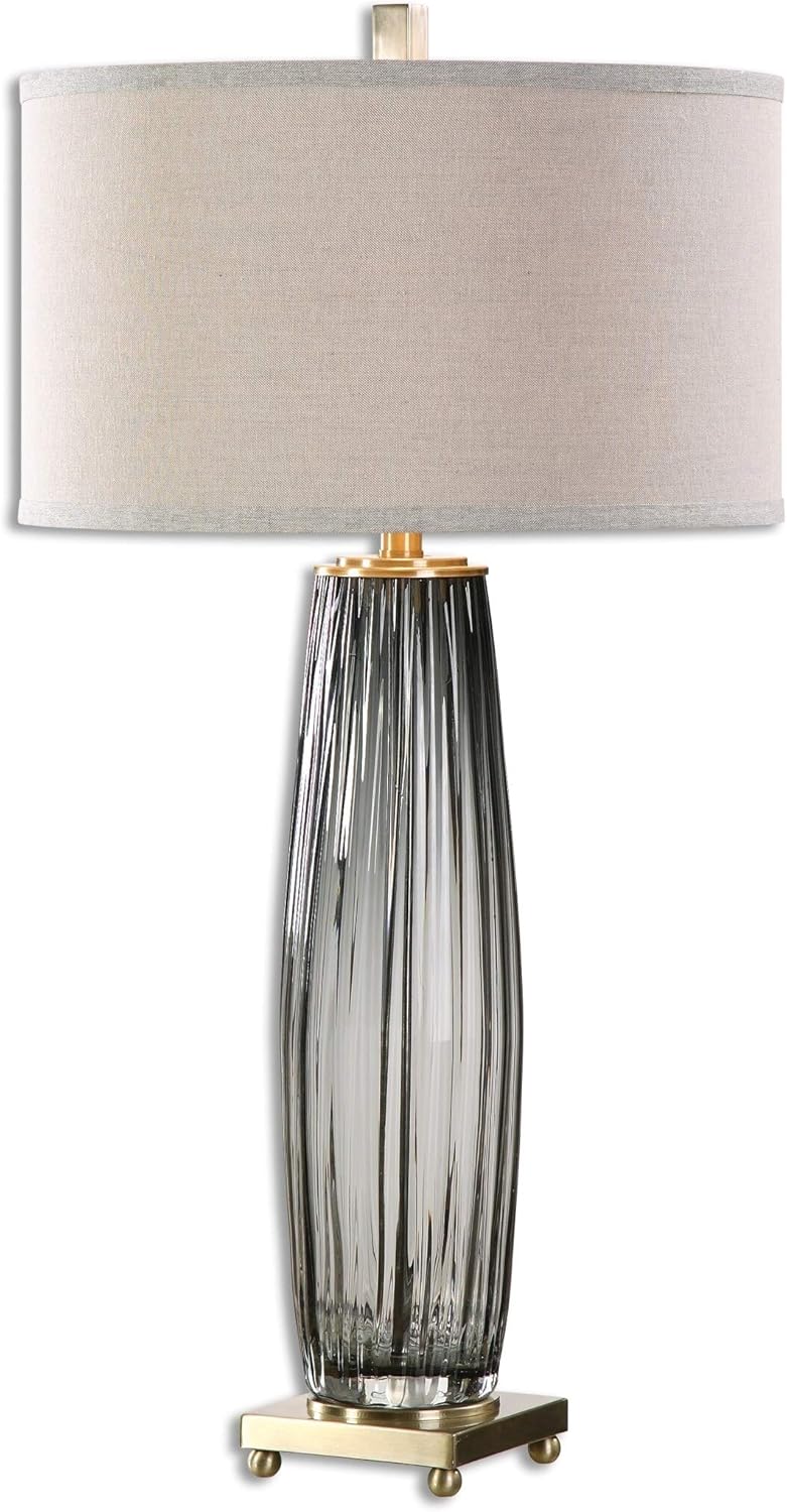 Amazon.com: Gray Glass Table Lamp Grey Modern Contemporary: Home & Kitchen