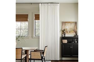 Pinch Pleated Linen Curtains 90 Inch 2 Panel for Living Room Natural Thick Linen Textured Drapes 90 Inches Long Linght Filter