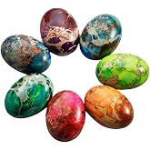 rockcloud 5PCS Oval Cabochons Sea Sediment Jasper for Jewelry Making | Flatback Stones, Semi-precious CAB for DIY Crafts, Well Polised