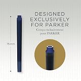Parker Fountain Pen Ink Refill Cartridges Long Blue QUINK 5 Count view 2