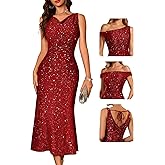 BeryLove Formal Sequin Prom Wedding Guest Cocktail Evening Bodycon Dresses