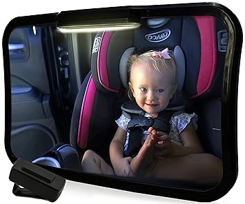 backseat mirror with light