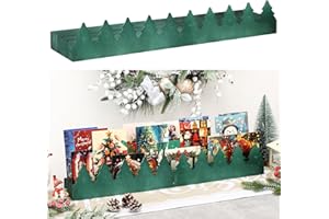Weysat 2 Pcs Christmas Card Holder Display 24 Inch Christmas Tree Gifts Greeting Card Display Stand Wooden Photos Organizer Table Centerpiece for Xmas Pictures Postcard Shelf Mantel Decorations