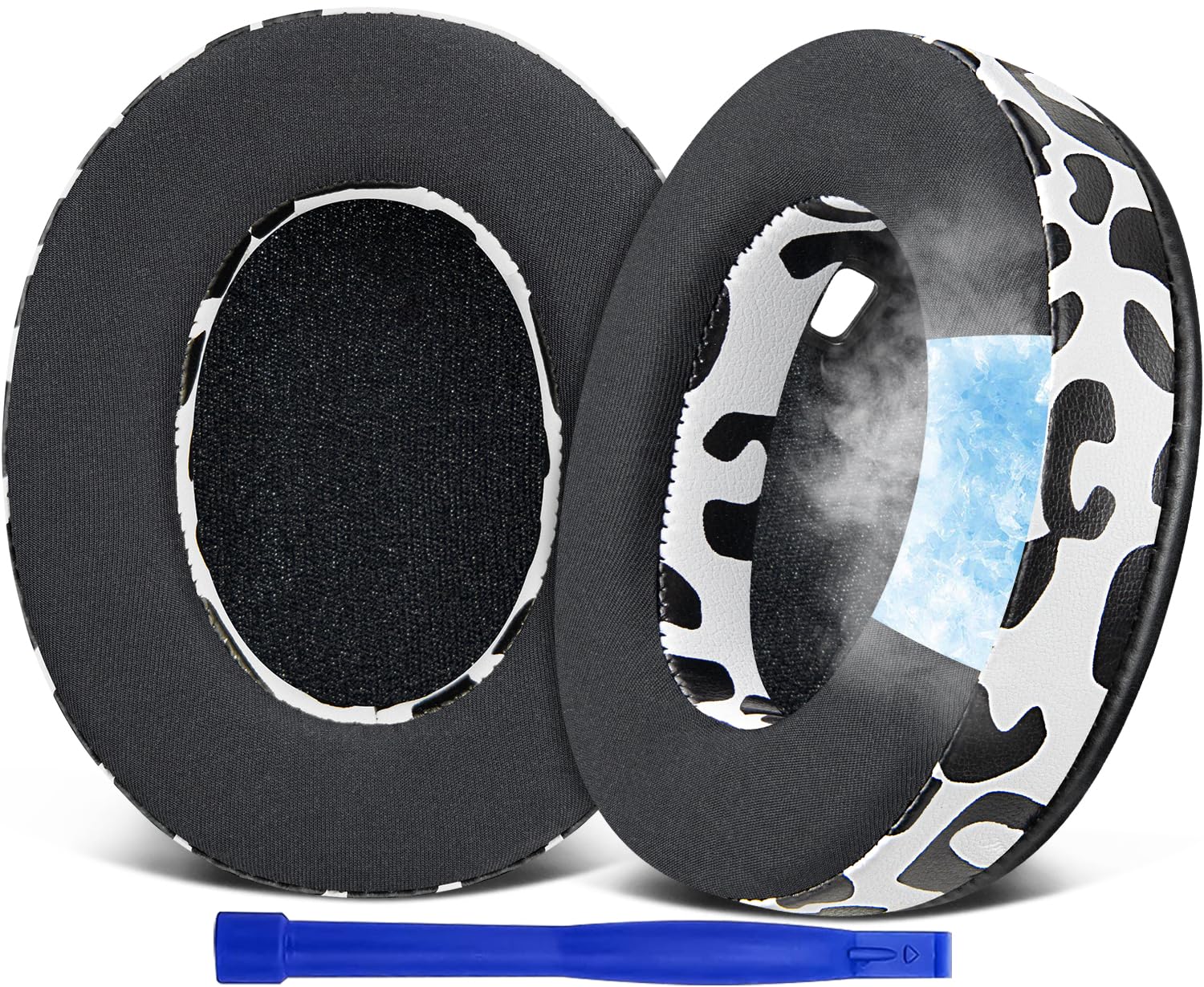 SOULWIT Cooling-Gel Earpads Replacement for Sony WH-1000XM4 (WH1000XM4) Headphones, Ear Pads Cushions with High-Density Noise Isolation Foam, Added Thickness, Without Affecting Sensor - Snow Leopard