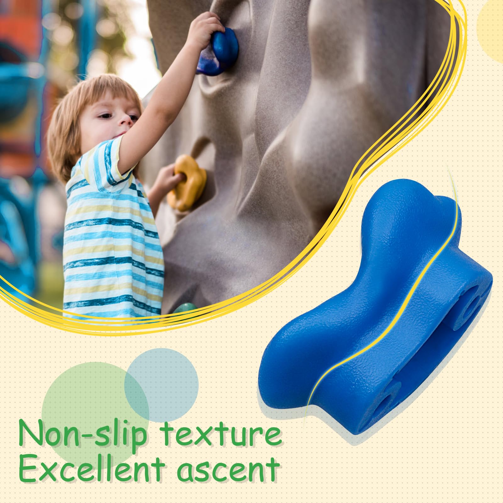 Trymaker Rock Climbing Holds, 30PCS Climbing Wall for Kids, Climbing Set for Adult Indoor and Outdoor(Large Size)