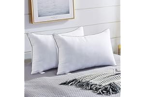 JOLLYVOGUE Pillows Queen Size 2 Pack for Sleeping, Soft and Supportive Bed Pillow for Side and Back Sleeper, Down Alternative