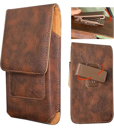 Cellet Teramo Leather Phone Holster With Belt Clip - Fits Medium Smartphones