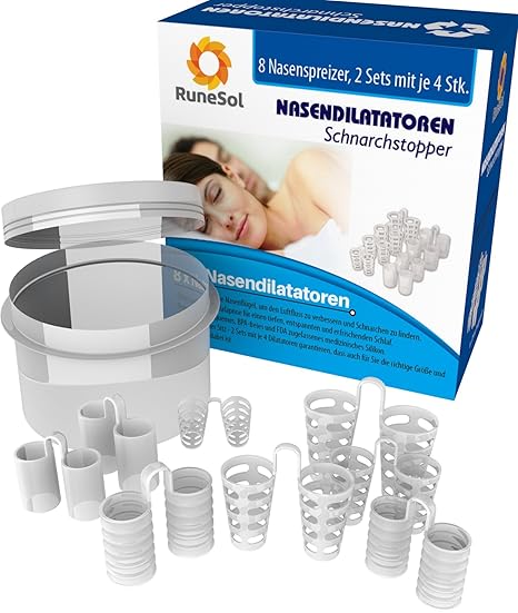 Nasendilatatoren Anti-Schnarchmittel Schnarchstopper 8-er Pack Verschiedene Größen | Schnarchreduktion, Dilator hilft gegen S