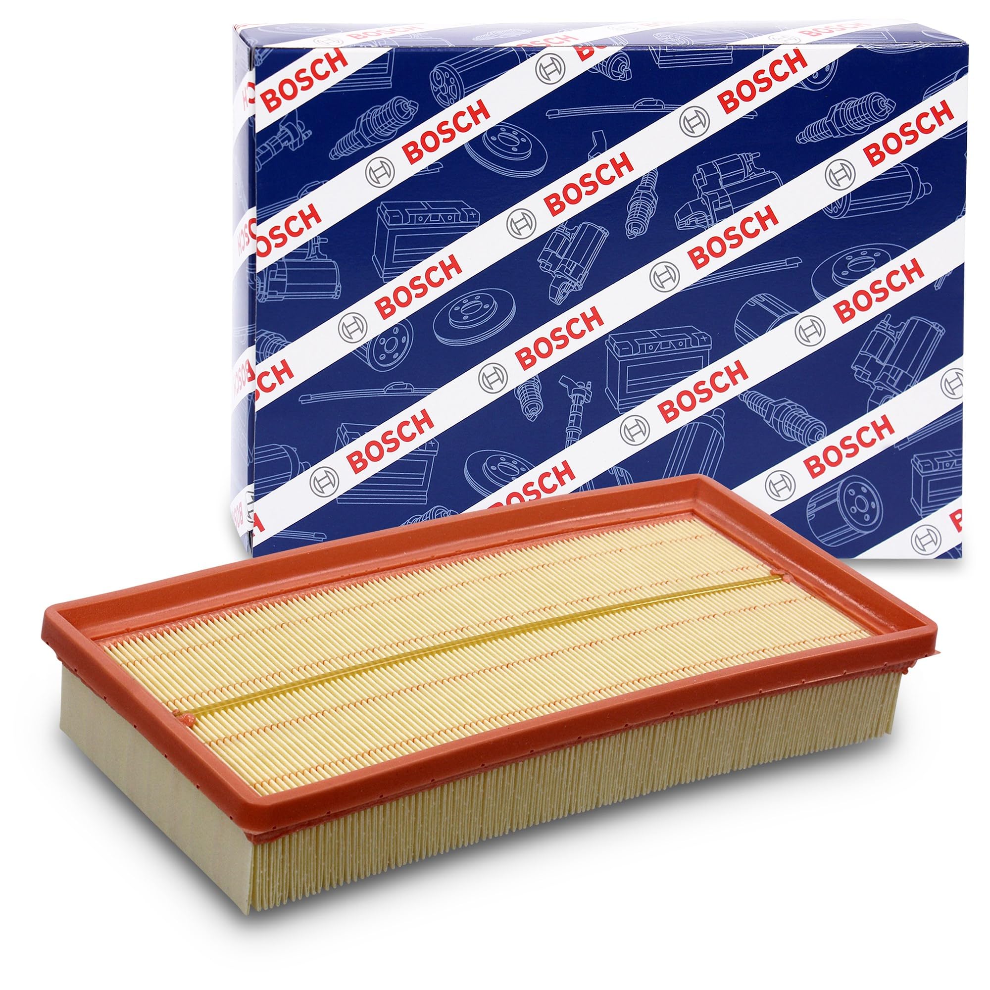 Bosch S3596 Car Air Filter - Separates Particles from the Air Intake - Moisture-resistant plus High Tensile Strength