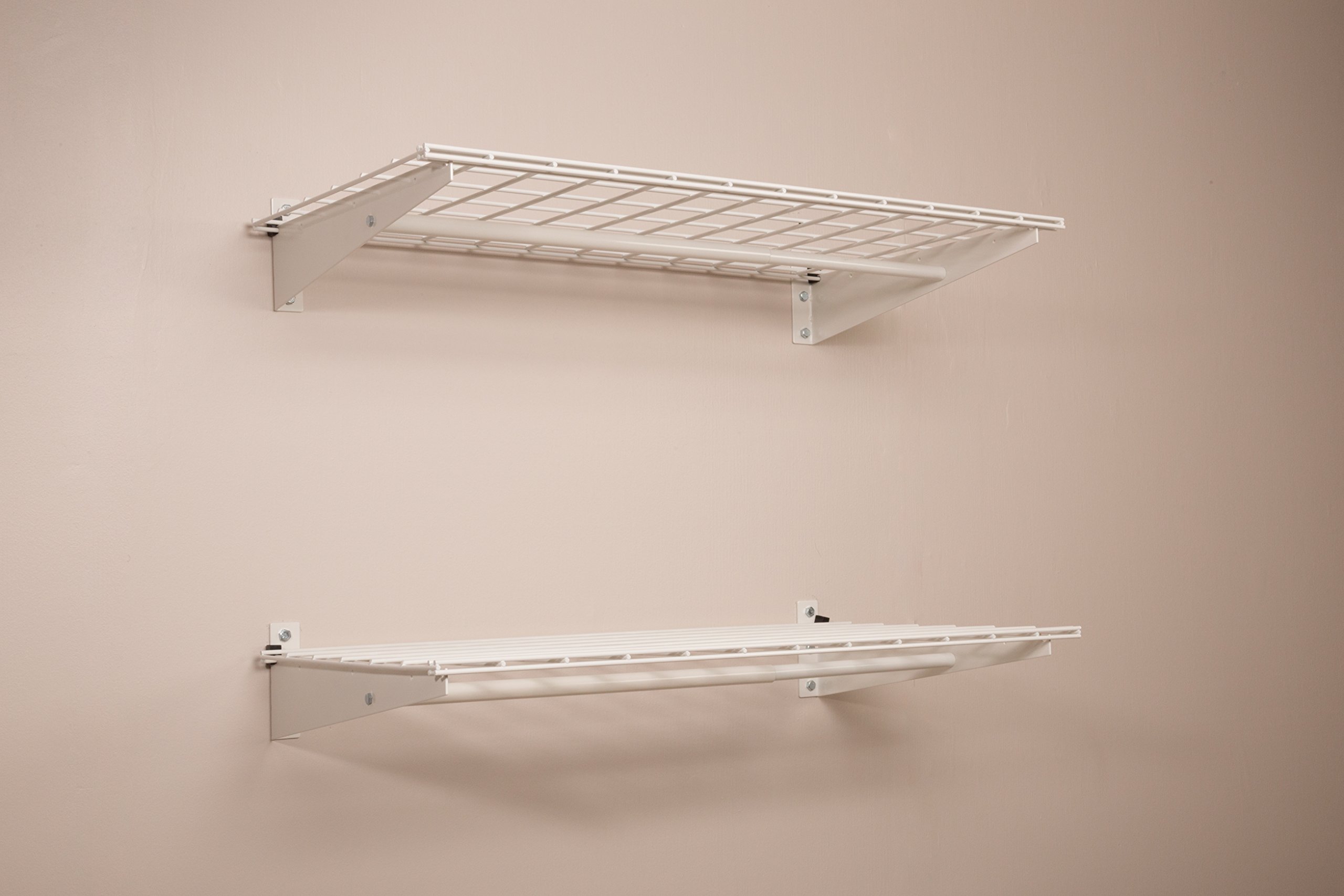 HyLoft 00777 36by18Inch Wall Shelf with Hanging Rod, 2Pack eBay