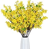 Artflower Artificial Orchids Flowers, 4 Pcs Silk Fake Orchids Flowers Orquideas Flowers Real Touch Flower Bouquets for Indoor