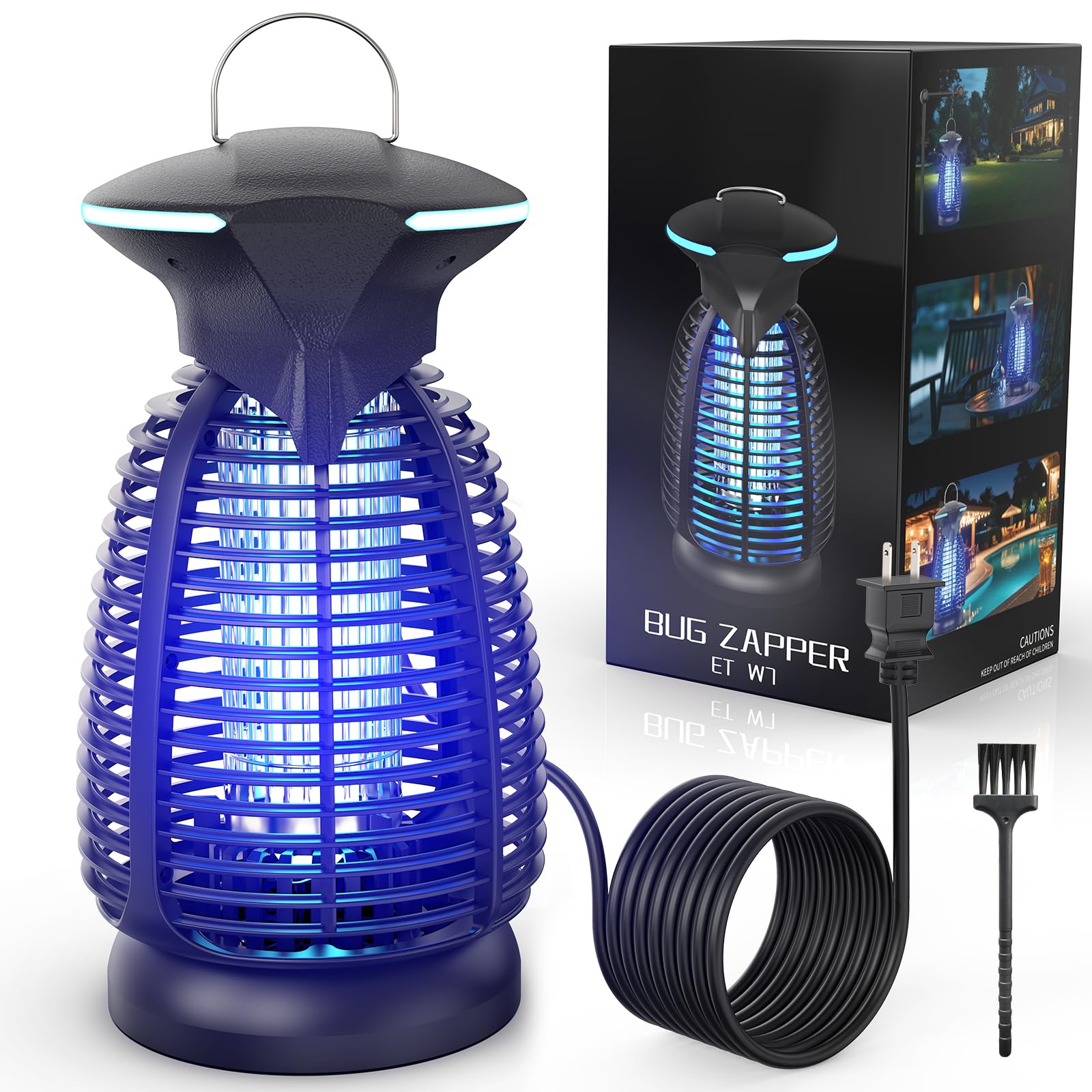 Photo 1 of Bug Zapper Outdoor for Mosquito Flies - Electric 4000V Powerful Bug Zappers Indoor Waterproof Insect Killer Trap Lamp with LED Light for Patio Backyard Porch Garage & Home