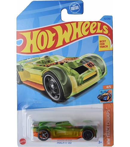 Hot Wheels Mach It Go, HW Track Champs 4/5 [red] 112/250 : Amazon