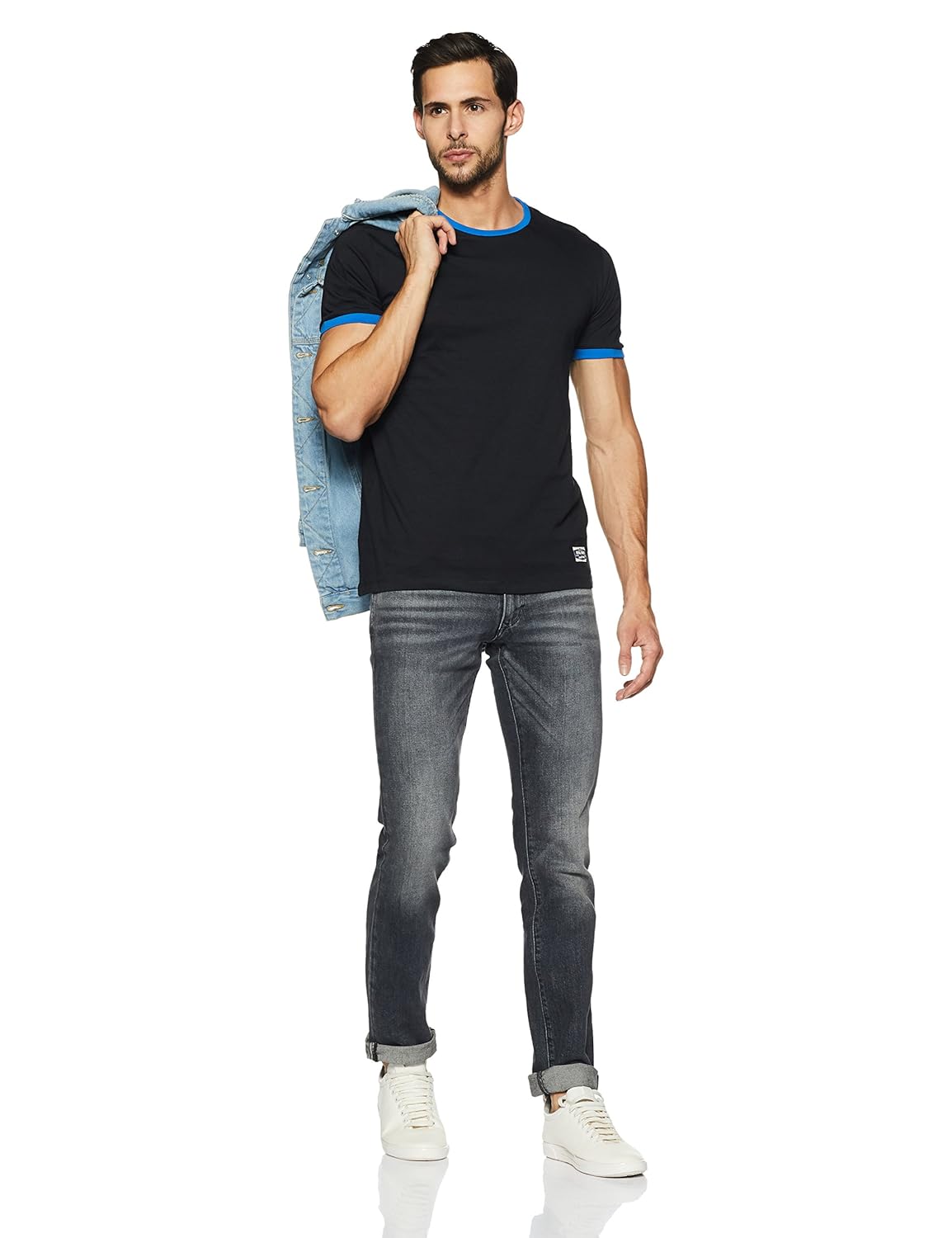 symbol amazon brand men's plain regular fit t-shirt