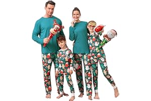 QUNISY Family Pajamas Christmas Matching Sets Xmas Family Pjs Set Couple Holiday Jammies Women/Men Festival Sleepwear Adult