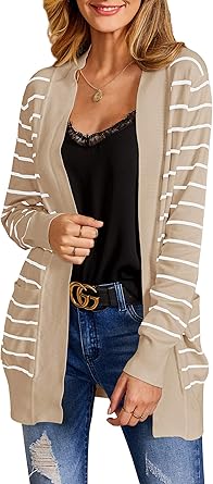 fall striped cardigan