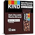KIND Bars, Dark Chocolate Mocha Almond, Healthy Snacks, Gluten Free, Low Sugar, 5g Protein, 12 Count