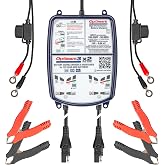 Optimate 3 Dual Bank, TM-451, 7-Step 2x12V 0.8A Sealed Battery Saving Charger &amp; maintainer