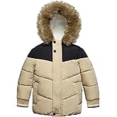 Rokka&Rolla Toddler Boys' Water-Resistant Sherpa Fleece Lined Puffer Jacket Winter Parka Coat