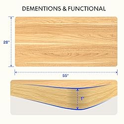 FLEXISPOT Whole Piece 55"x28" Desktop 1" Thickness