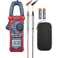 AstroAI Digital Clamp Meter Multimeter 4000 Counts Auto-ranging Amp Voltage Tester Measuring AC/DC Voltage & Current, Resista