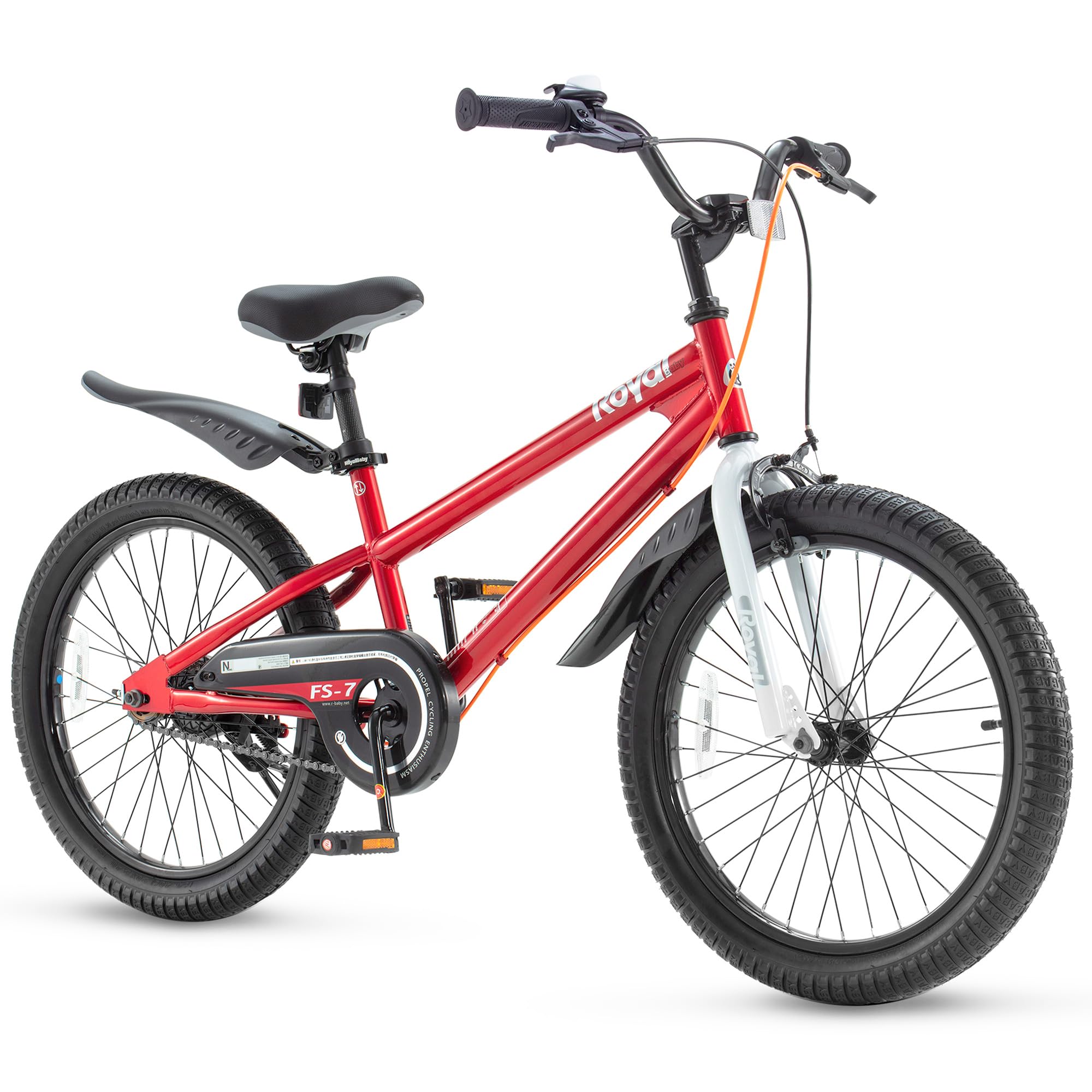 Photo 1 of Royalbaby Freestyle 7 Kids Bike 20 Inch Wheel Dual Handbrakes Teens Bicycle Boys Girls Ages 6-10 Years, Kickstand and Water Bottle Included, Red