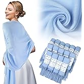 Ramede Pashmina Shawl Wraps for Women 79 x 28 Inch Bulk Wedding Favors Bridal Shawls Gifts for Guests with Thank You Cards