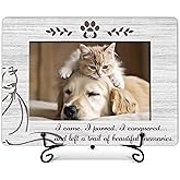 Cat Memorial Picture Frame, Cat Photo Frame, Remembrance Gifts For Cat Lover Cat Mom, Loss of Cat Sympathy Decor Gift, Cat Passing Away Gift, Home Office Memorial Frame With Stand -13